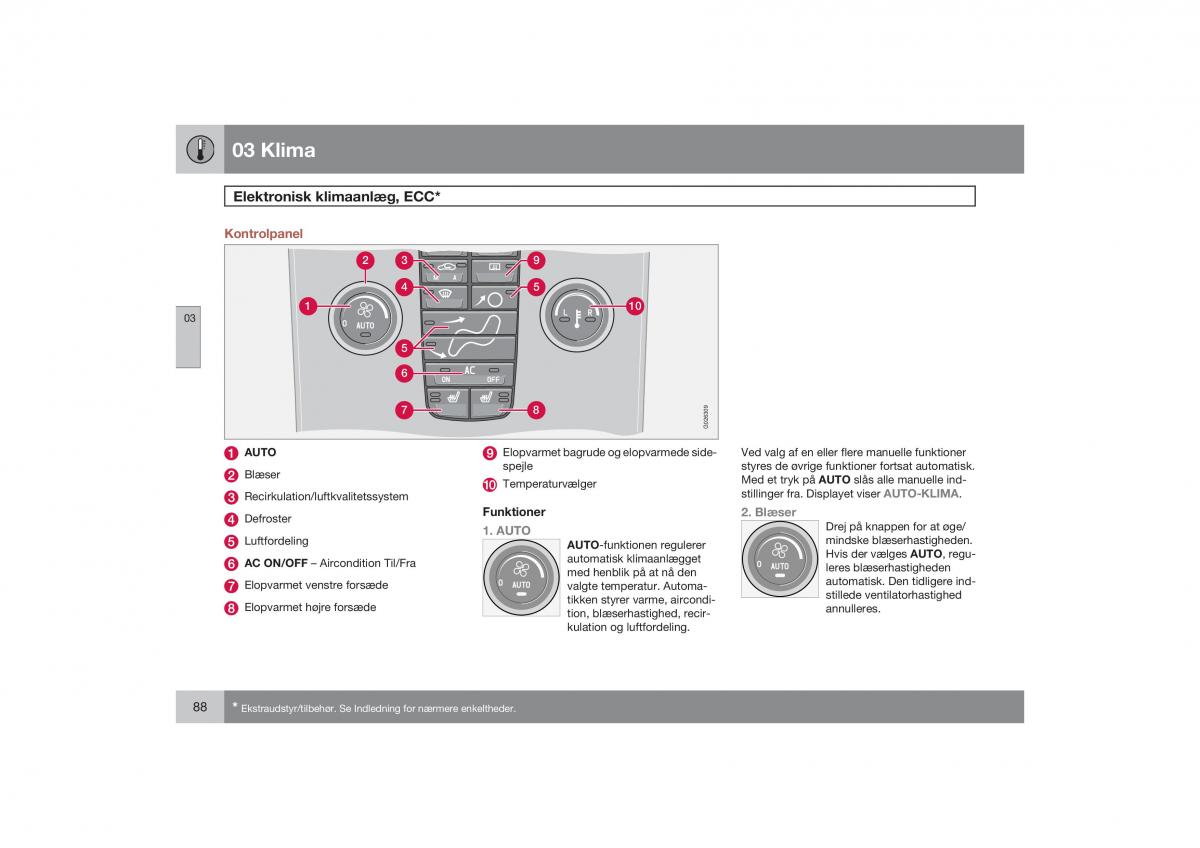 Volvo S40 II 2 Bilens instruktionsbog / page 89