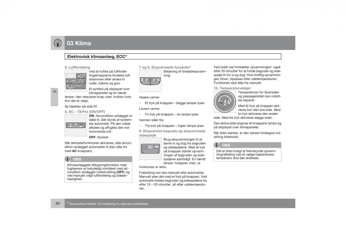 Volvo S40 II 2 Bilens instruktionsbog / page 91