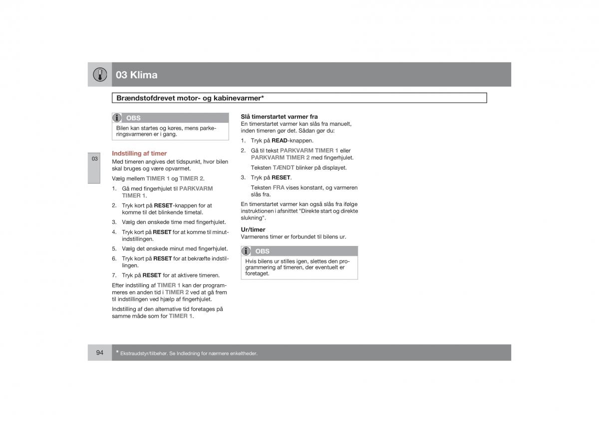 Volvo S40 II 2 Bilens instruktionsbog / page 95