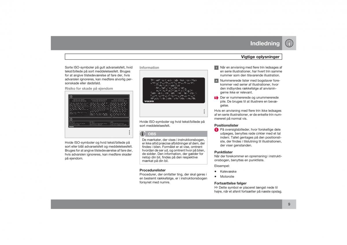 Volvo S40 II 2 Bilens instruktionsbog / page 10