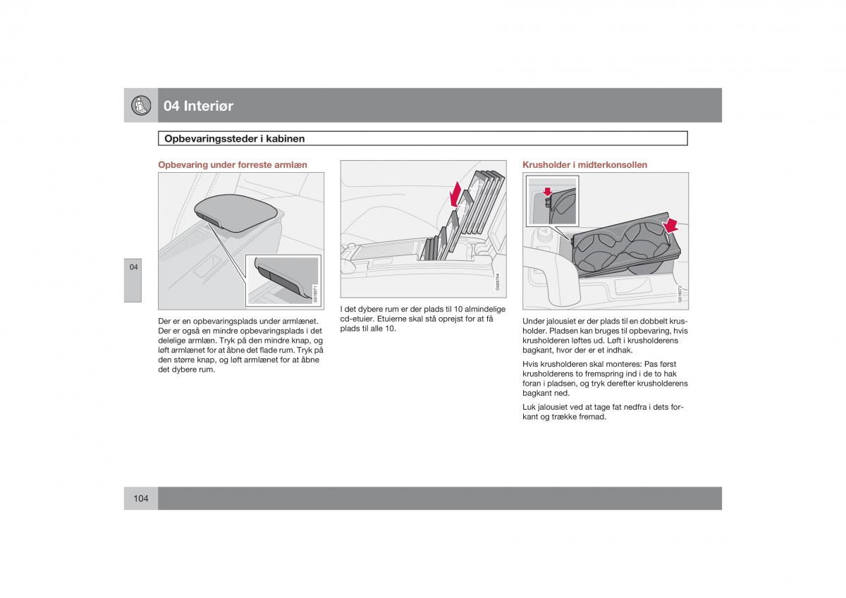 Volvo S40 II 2 Bilens instruktionsbog / page 105