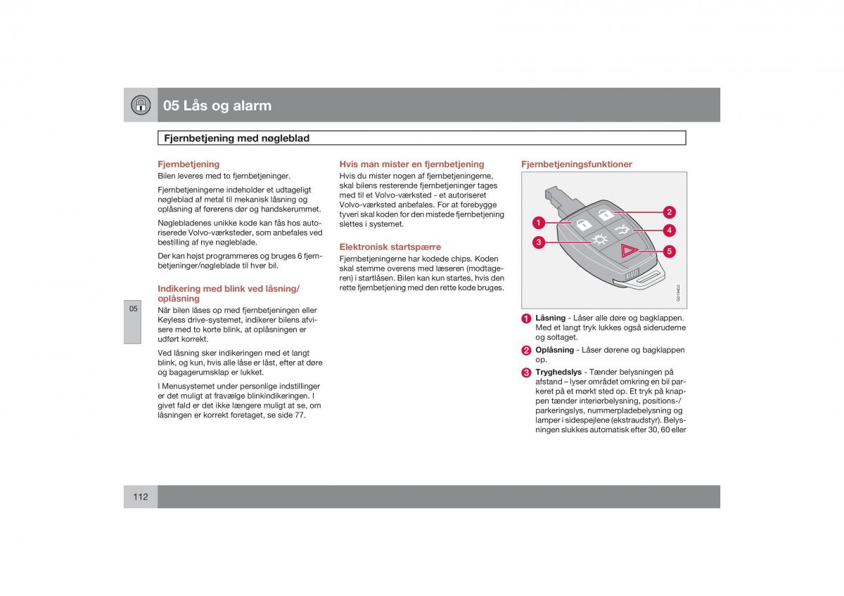 Volvo S40 II 2 Bilens instruktionsbog / page 113