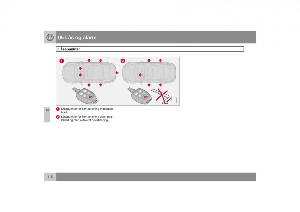 Volvo S40 II 2 Bilens instruktionsbog / page 117