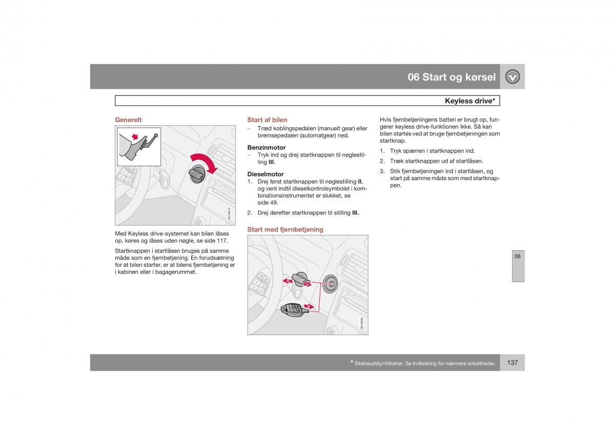 Volvo S40 II 2 Bilens instruktionsbog / page 138