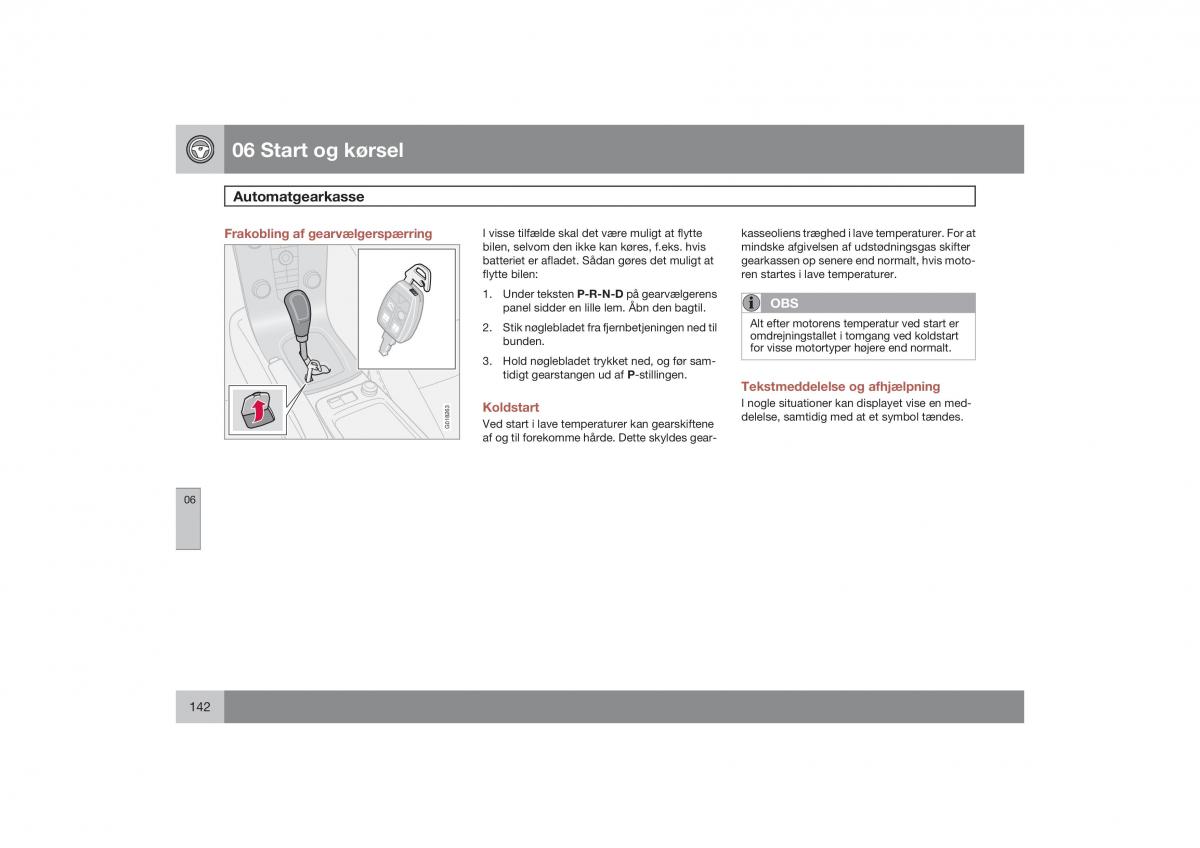 Volvo S40 II 2 Bilens instruktionsbog / page 143