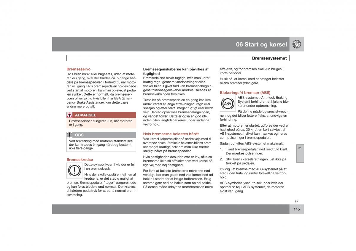 Volvo S40 II 2 Bilens instruktionsbog / page 146