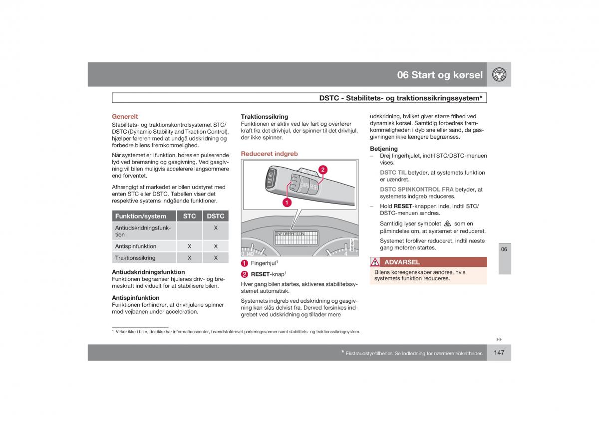 Volvo S40 II 2 Bilens instruktionsbog / page 148