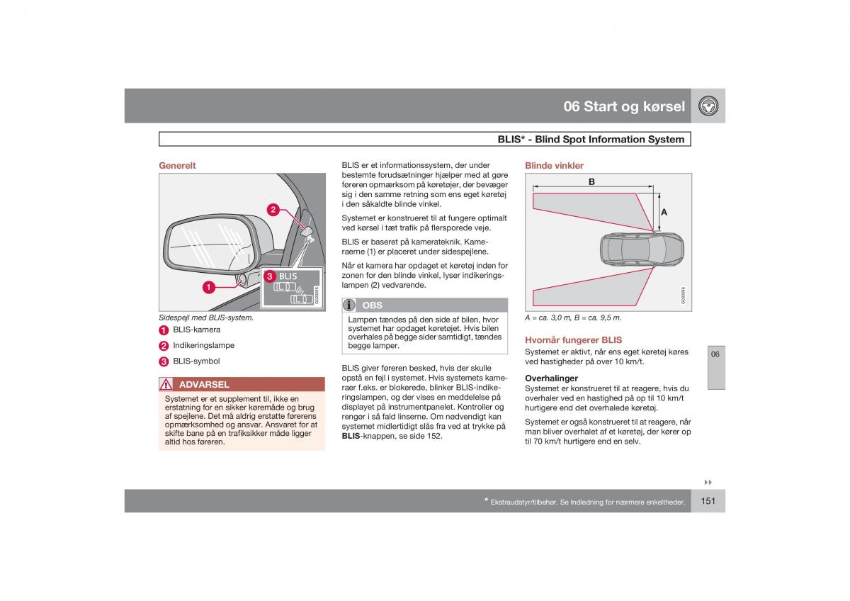 Volvo S40 II 2 Bilens instruktionsbog / page 152