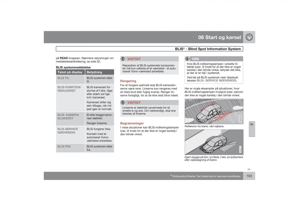 Volvo S40 II 2 Bilens instruktionsbog / page 154