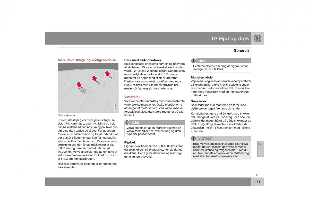 Volvo S40 II 2 Bilens instruktionsbog / page 172