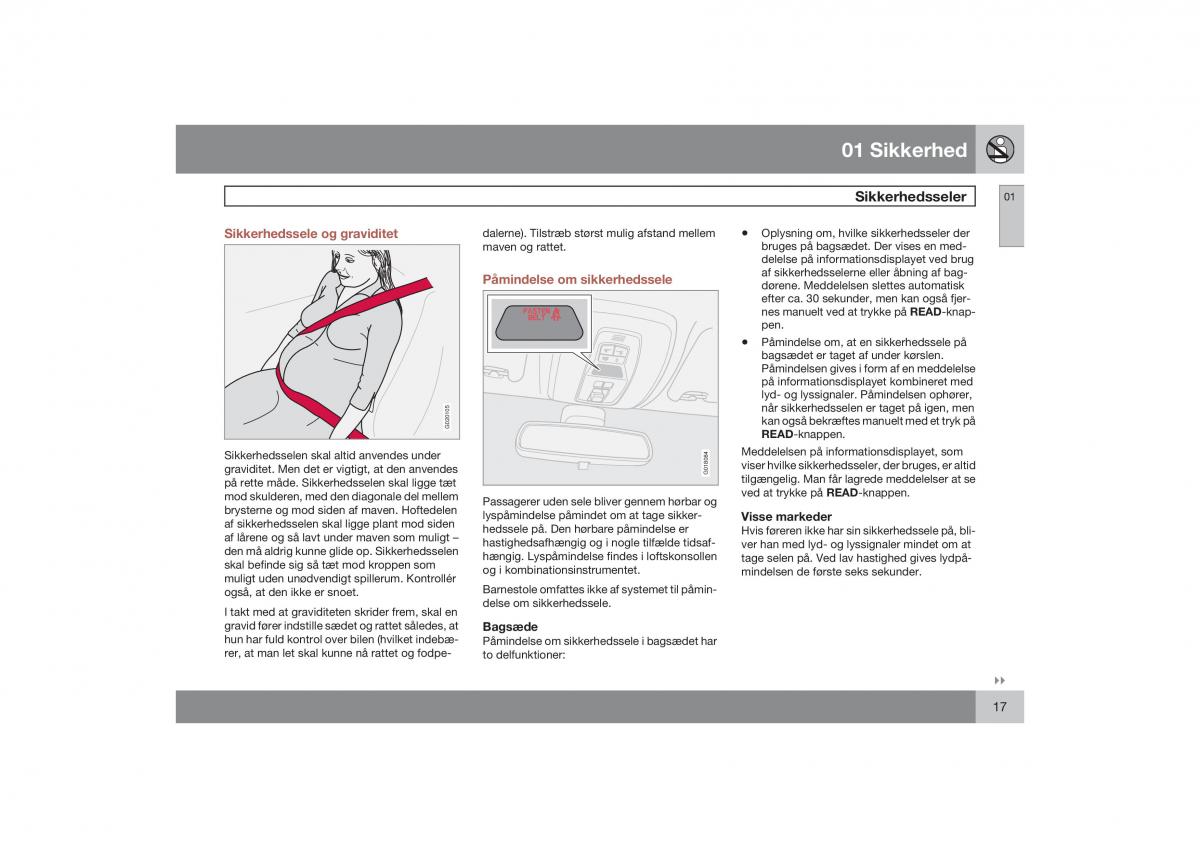 Volvo S40 II 2 Bilens instruktionsbog / page 18