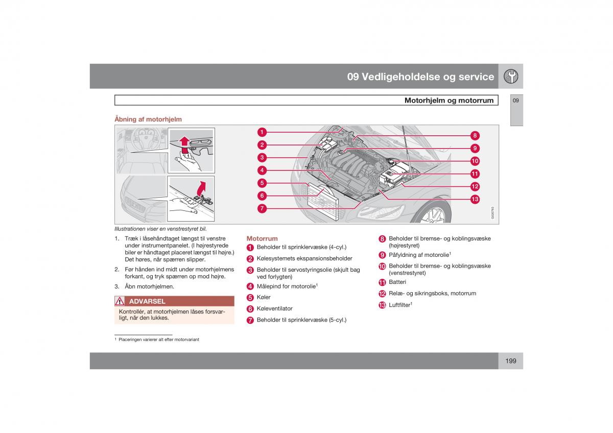 Volvo S40 II 2 Bilens instruktionsbog / page 200