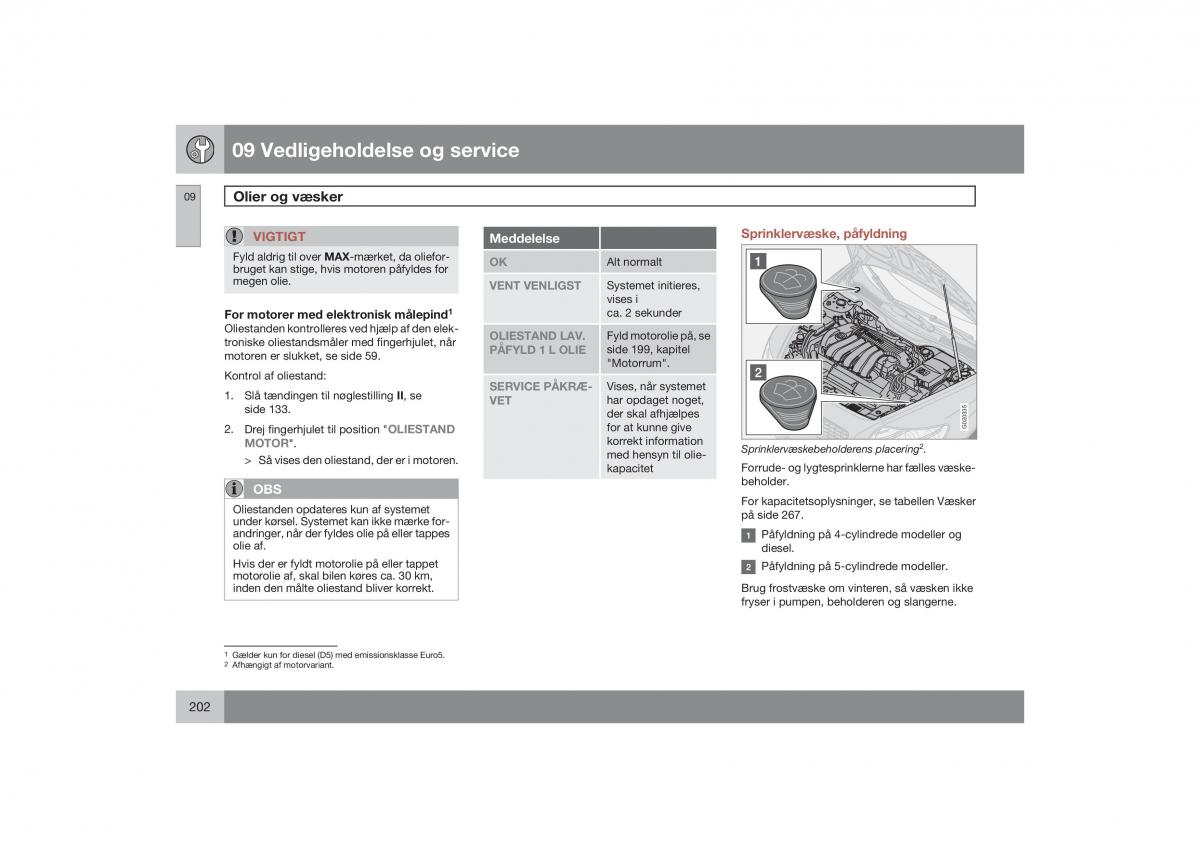 Volvo S40 II 2 Bilens instruktionsbog / page 203