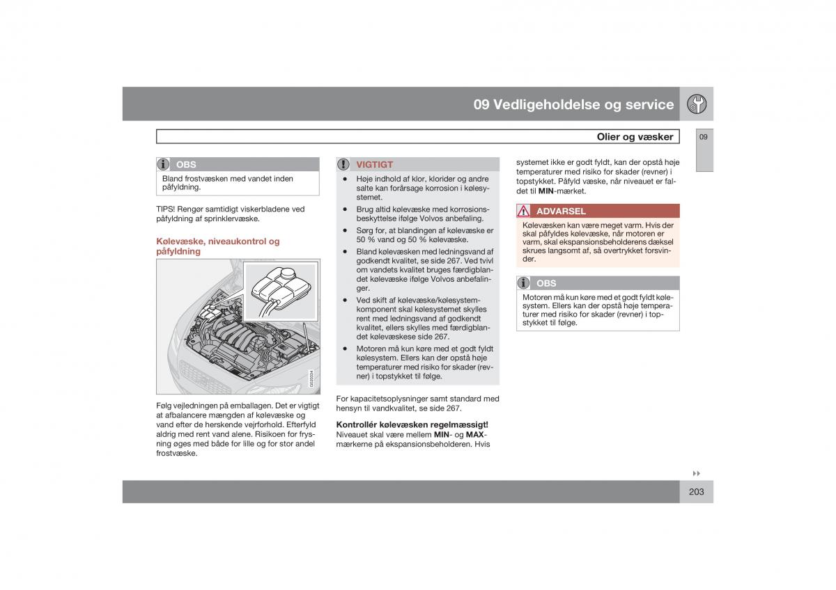 Volvo S40 II 2 Bilens instruktionsbog / page 204