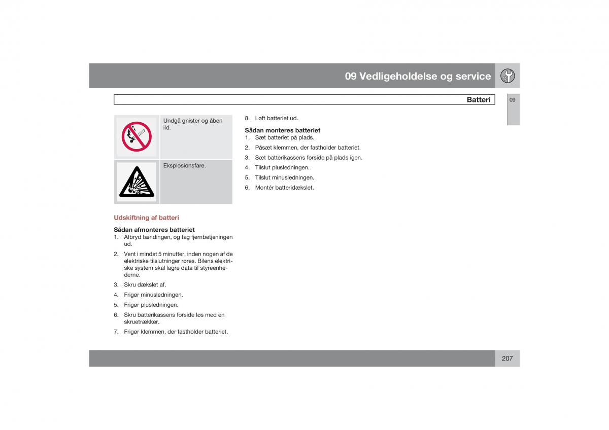 Volvo S40 II 2 Bilens instruktionsbog / page 208