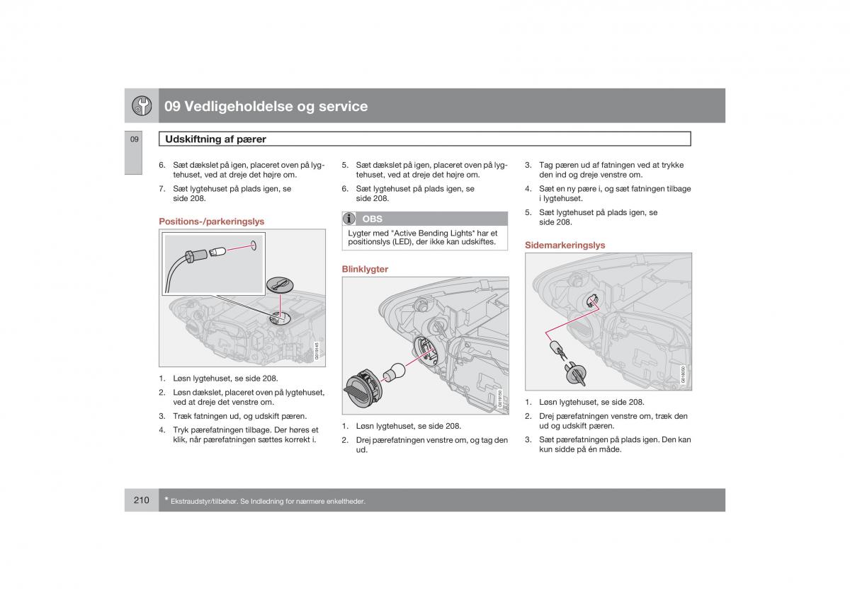 Volvo S40 II 2 Bilens instruktionsbog / page 211