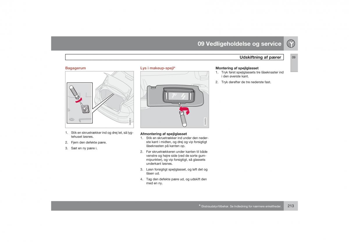 Volvo S40 II 2 Bilens instruktionsbog / page 214