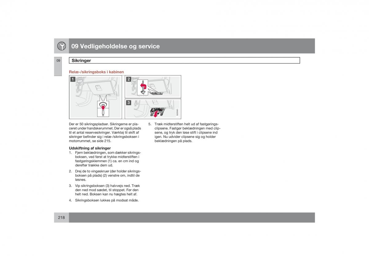 Volvo S40 II 2 Bilens instruktionsbog / page 219