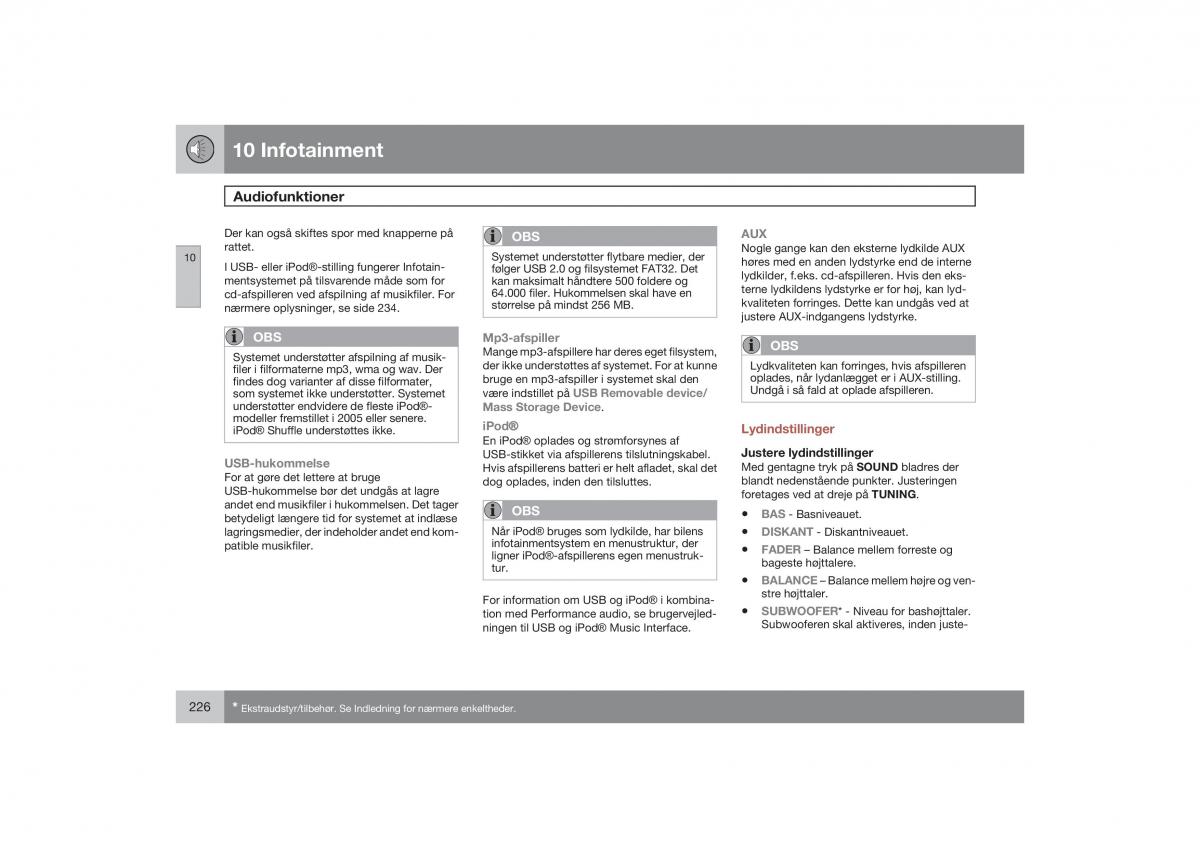 Volvo S40 II 2 Bilens instruktionsbog / page 227