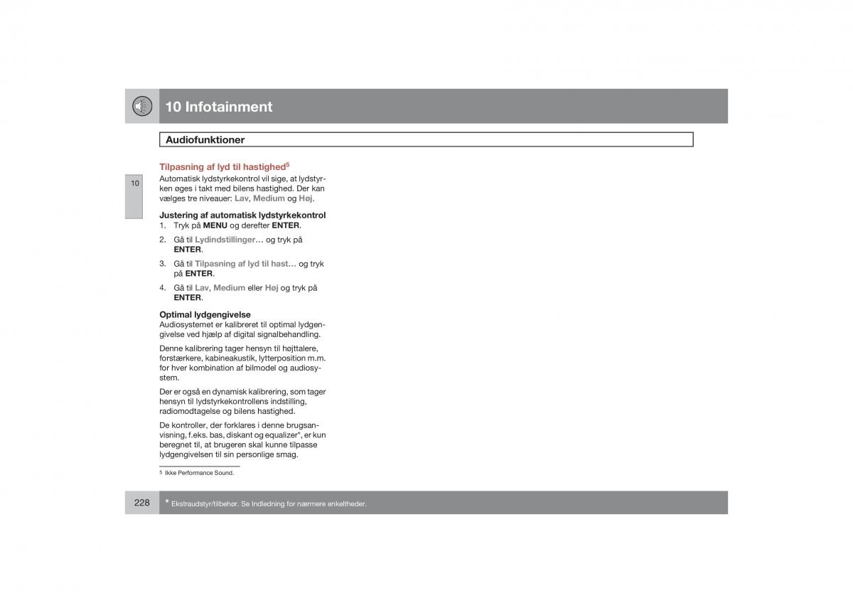 Volvo S40 II 2 Bilens instruktionsbog / page 229