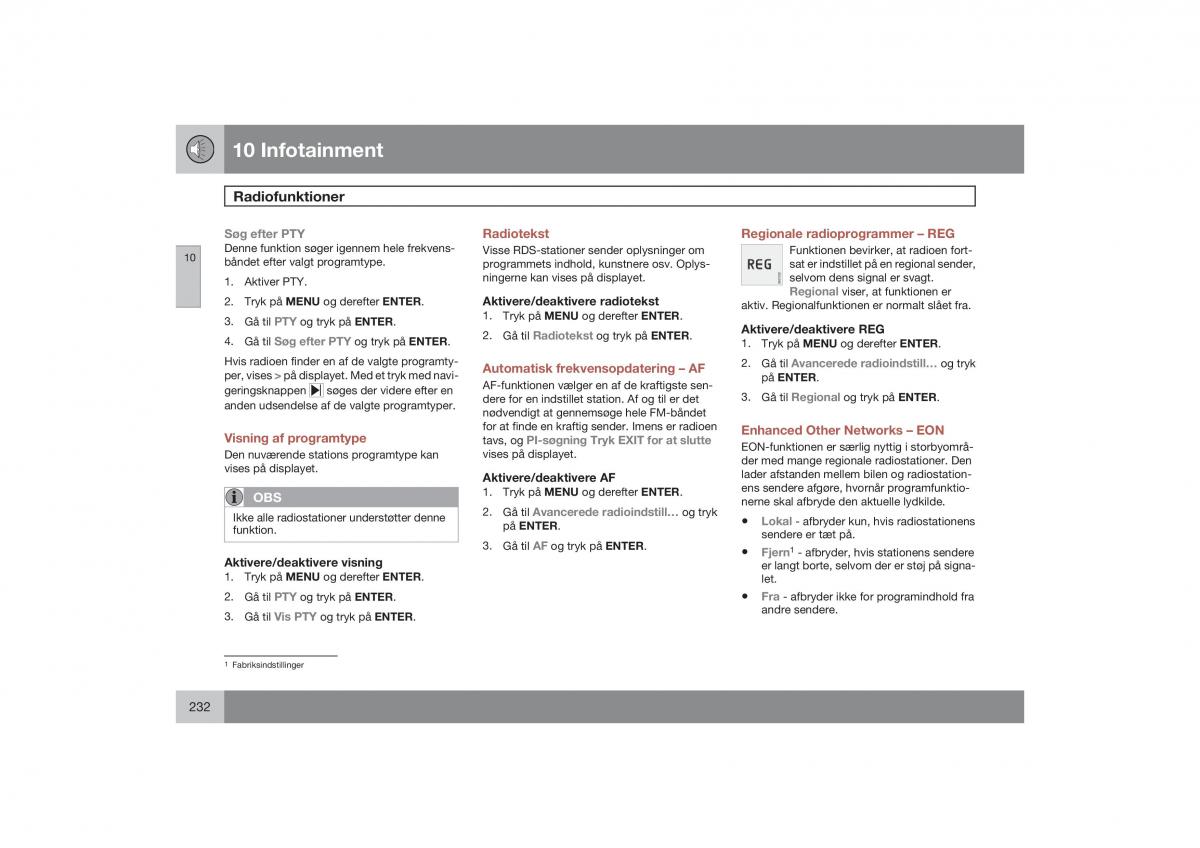 Volvo S40 II 2 Bilens instruktionsbog / page 233