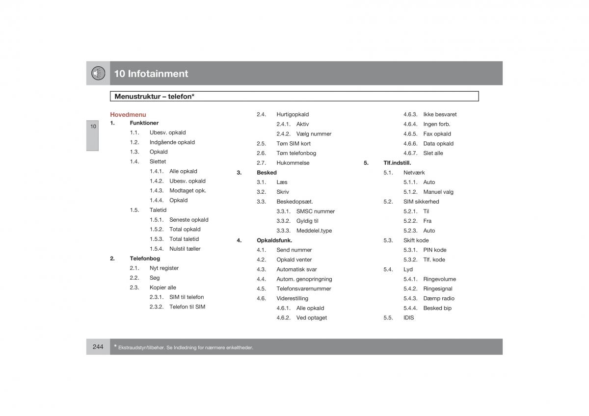 Volvo S40 II 2 Bilens instruktionsbog / page 245