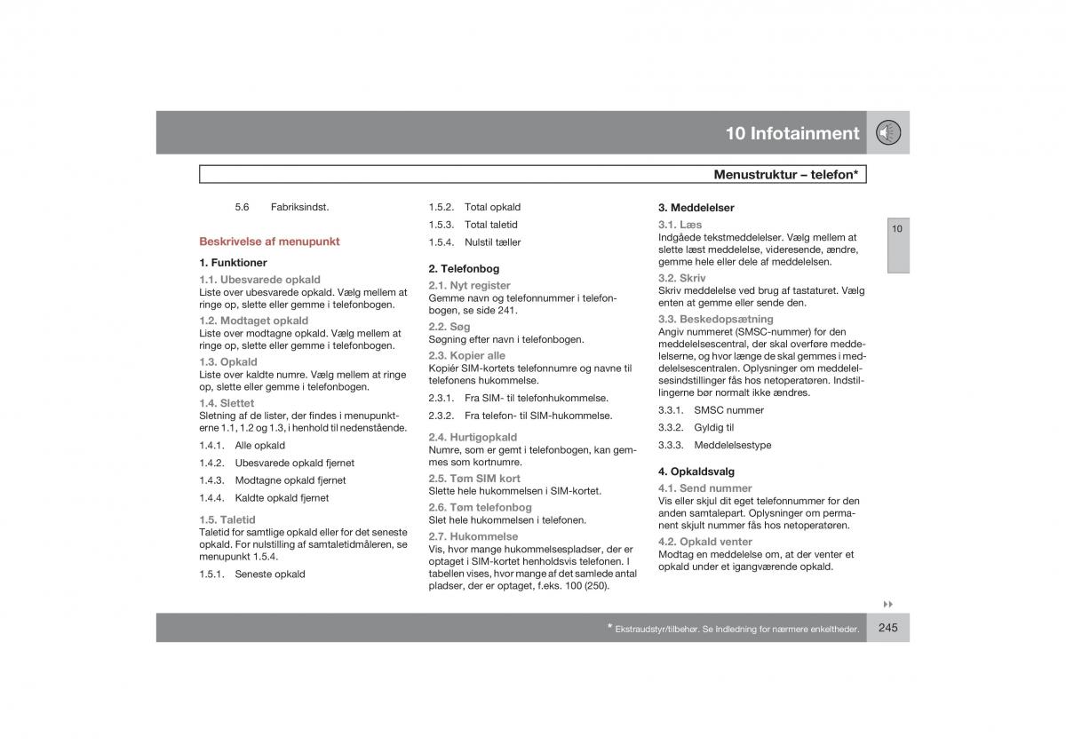 Volvo S40 II 2 Bilens instruktionsbog / page 246