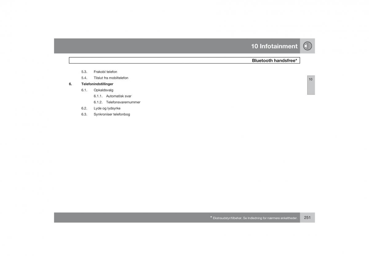 Volvo S40 II 2 Bilens instruktionsbog / page 252