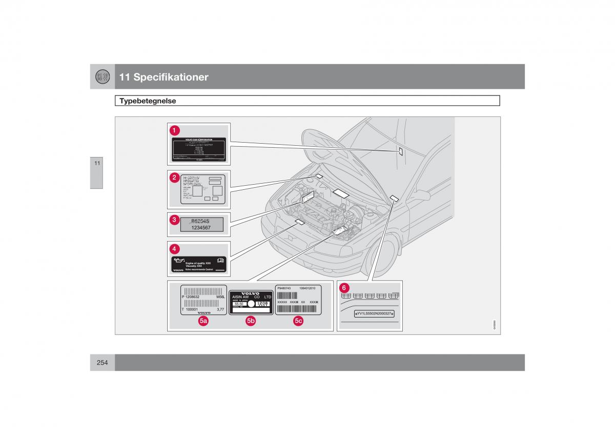 Volvo S40 II 2 Bilens instruktionsbog / page 255