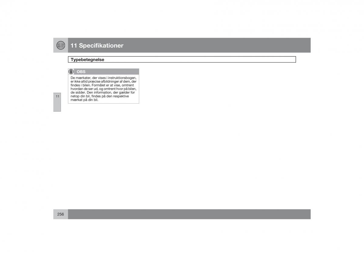 Volvo S40 II 2 Bilens instruktionsbog / page 257