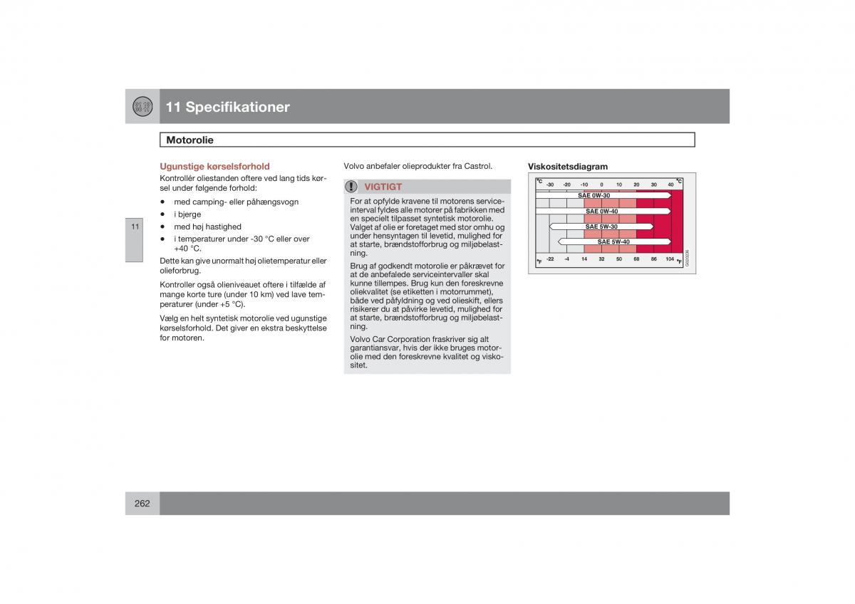 Volvo S40 II 2 Bilens instruktionsbog / page 263