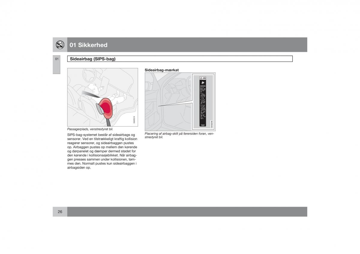 Volvo S40 II 2 Bilens instruktionsbog / page 27