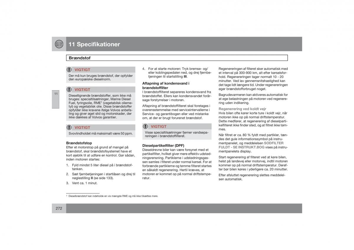 Volvo S40 II 2 Bilens instruktionsbog / page 273