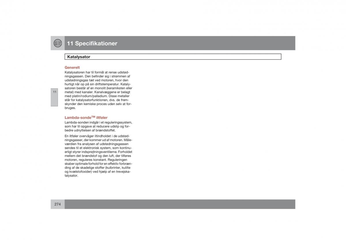 Volvo S40 II 2 Bilens instruktionsbog / page 275