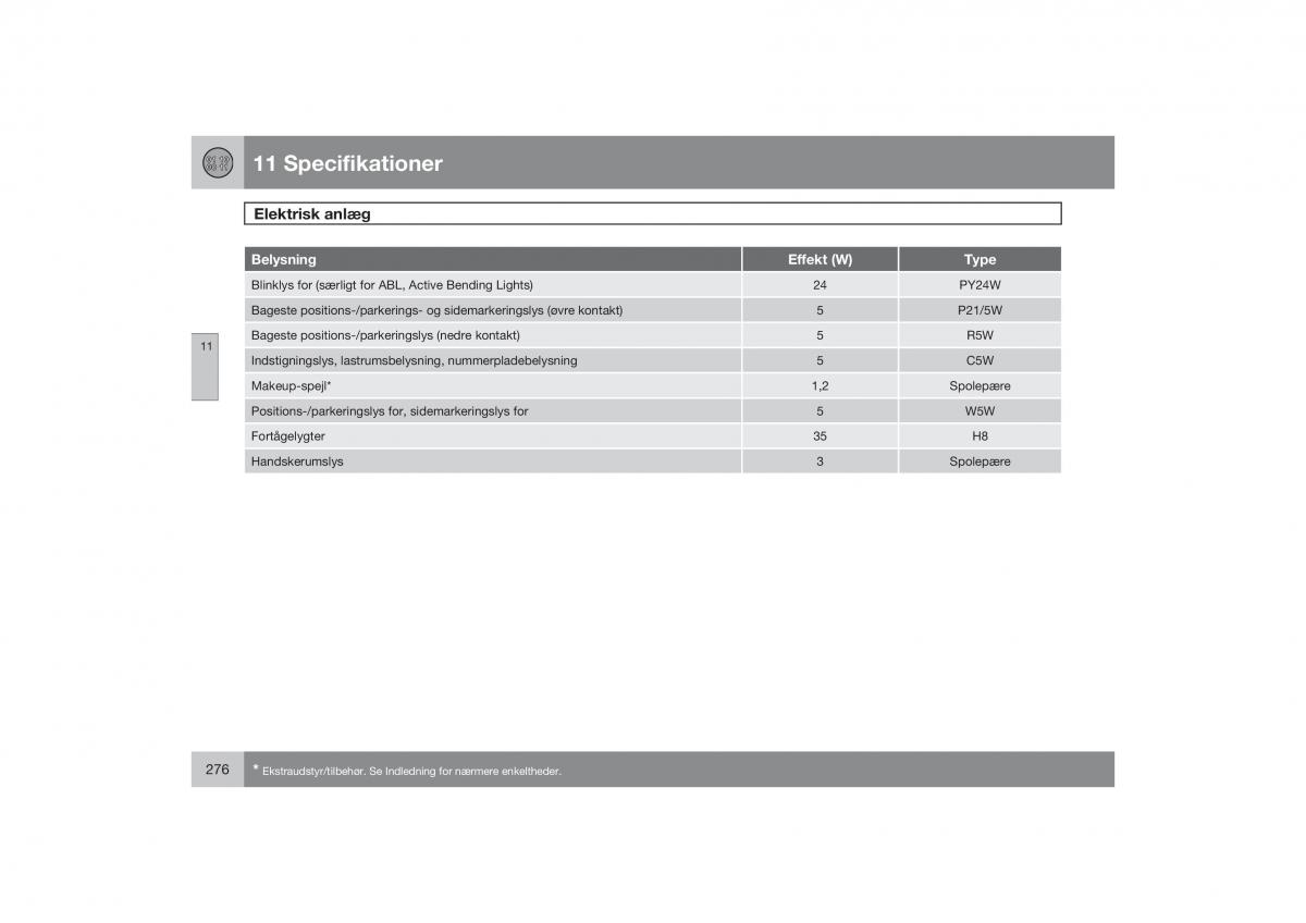 Volvo S40 II 2 Bilens instruktionsbog / page 277