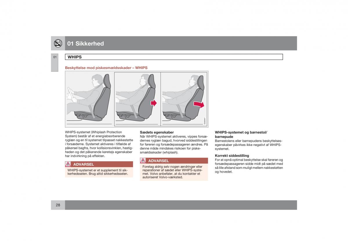 Volvo S40 II 2 Bilens instruktionsbog / page 29