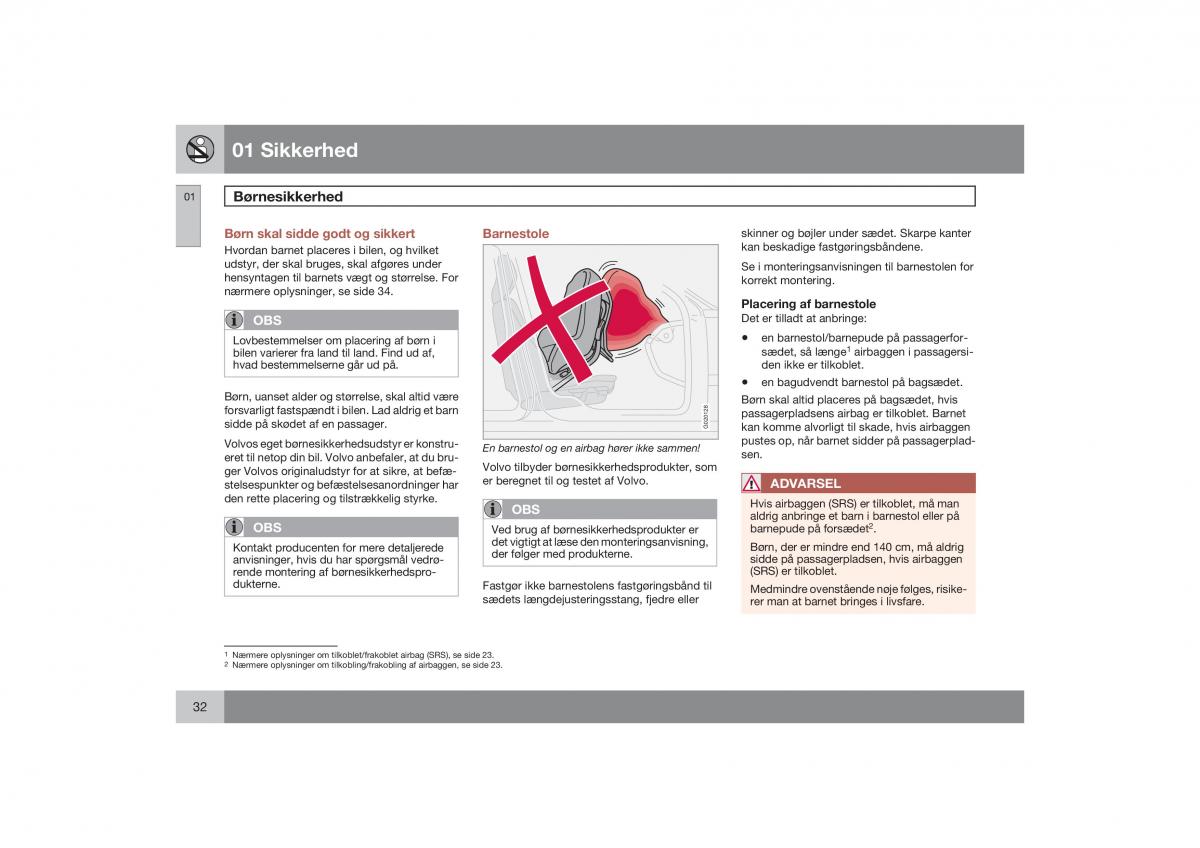 Volvo S40 II 2 Bilens instruktionsbog / page 33