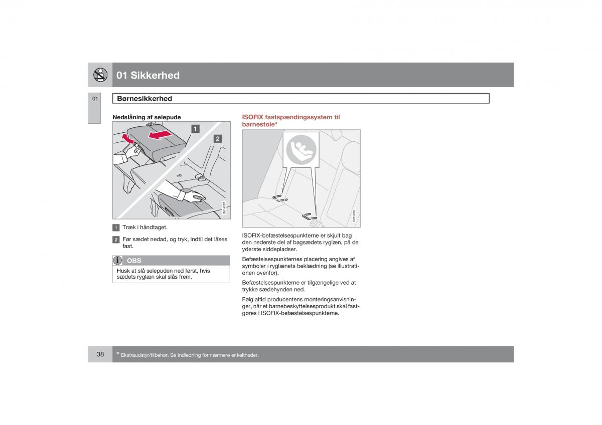 Volvo S40 II 2 Bilens instruktionsbog / page 39