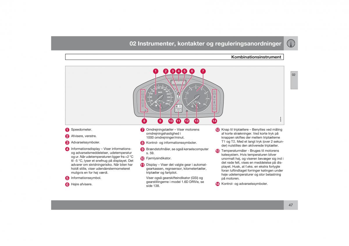 Volvo S40 II 2 Bilens instruktionsbog / page 48