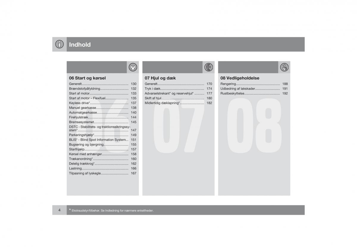 Volvo S40 II 2 Bilens instruktionsbog / page 5