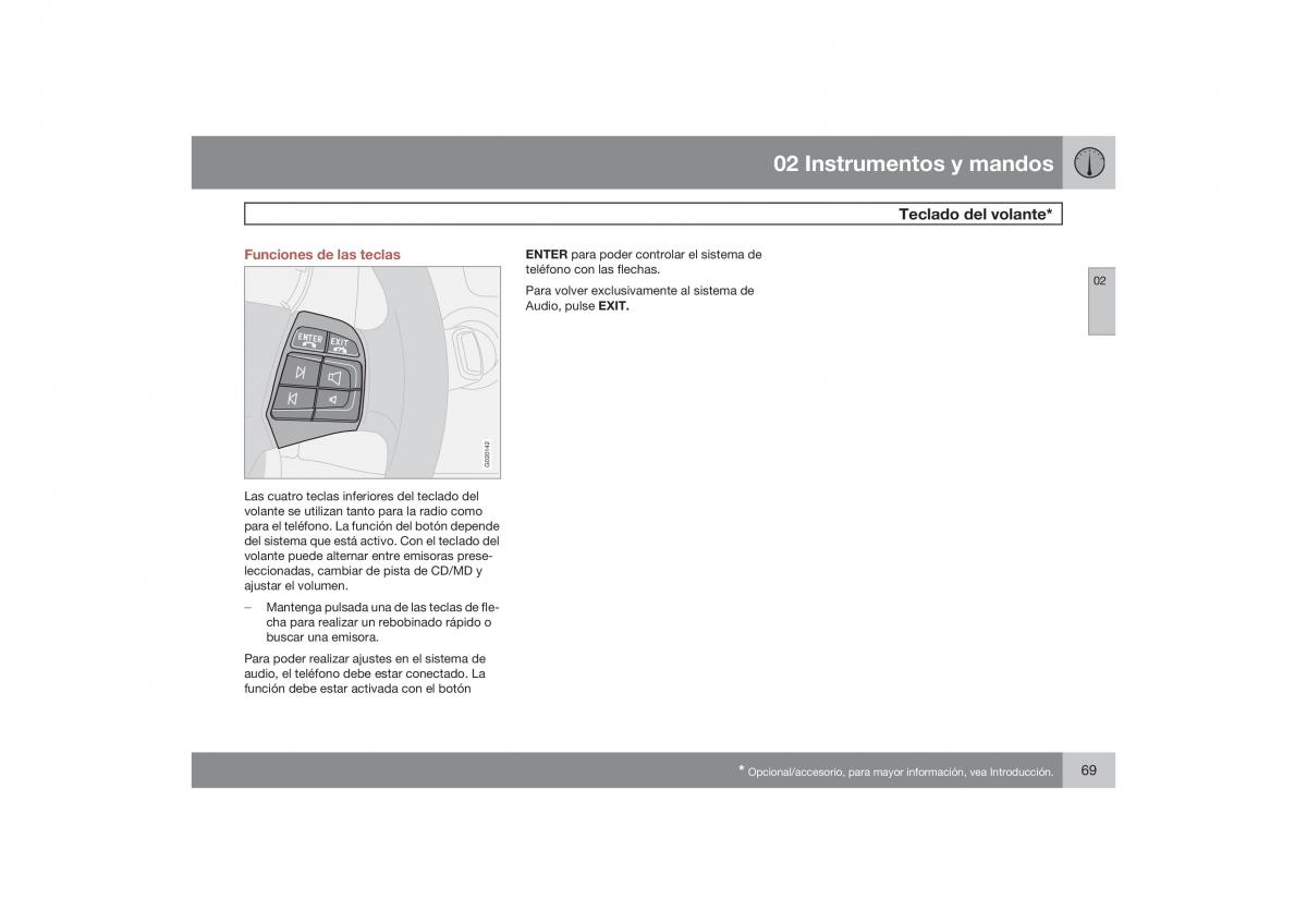 Volvo S40 II 2 manual del propietario / page 70