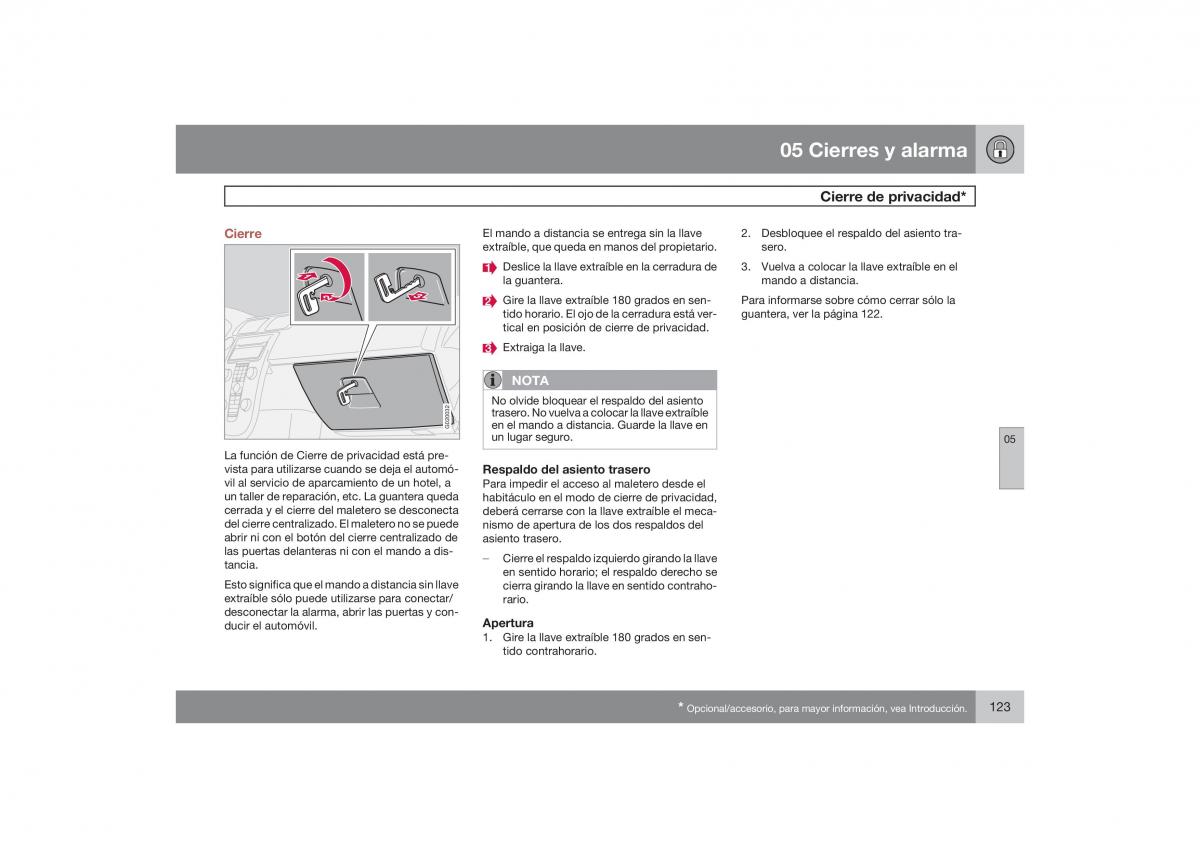 Volvo S40 II 2 manual del propietario / page 124