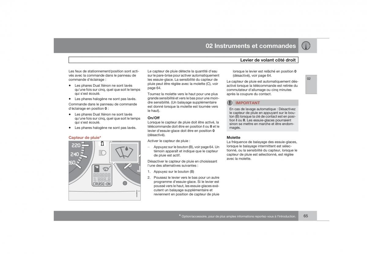 Volvo S40 II 2 manuel du proprietaire / page 66