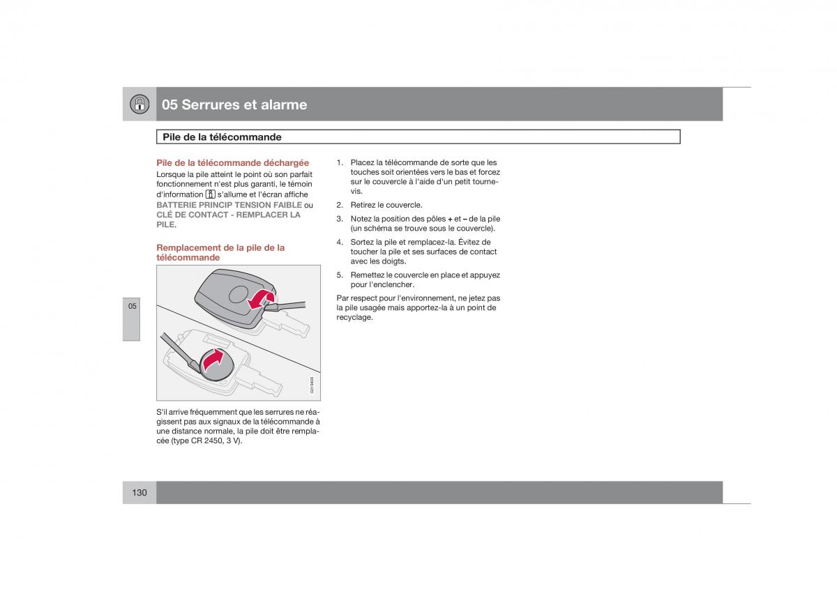 Volvo S40 II 2 manuel du proprietaire / page 131