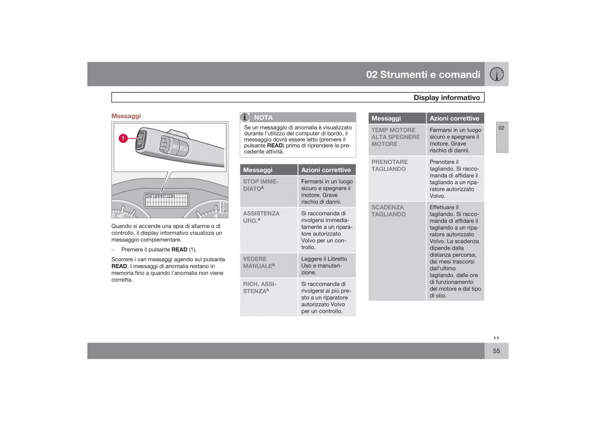 Volvo S40 II 2 manuale del proprietario / page 56