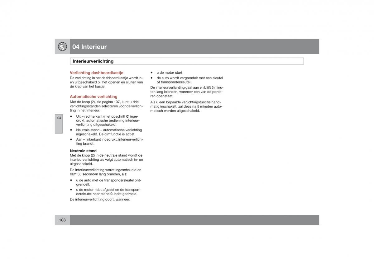 Volvo S40 II 2 handleiding / page 109