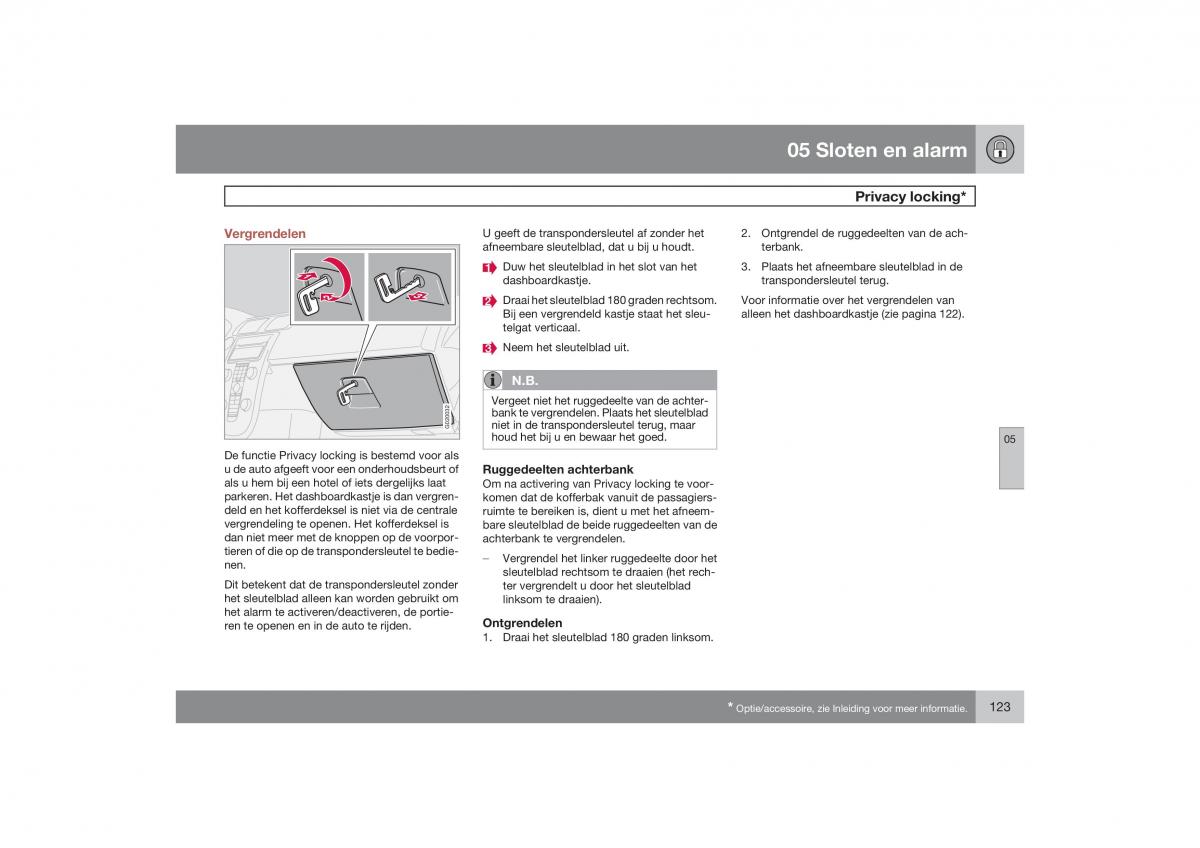 Volvo S40 II 2 handleiding / page 124