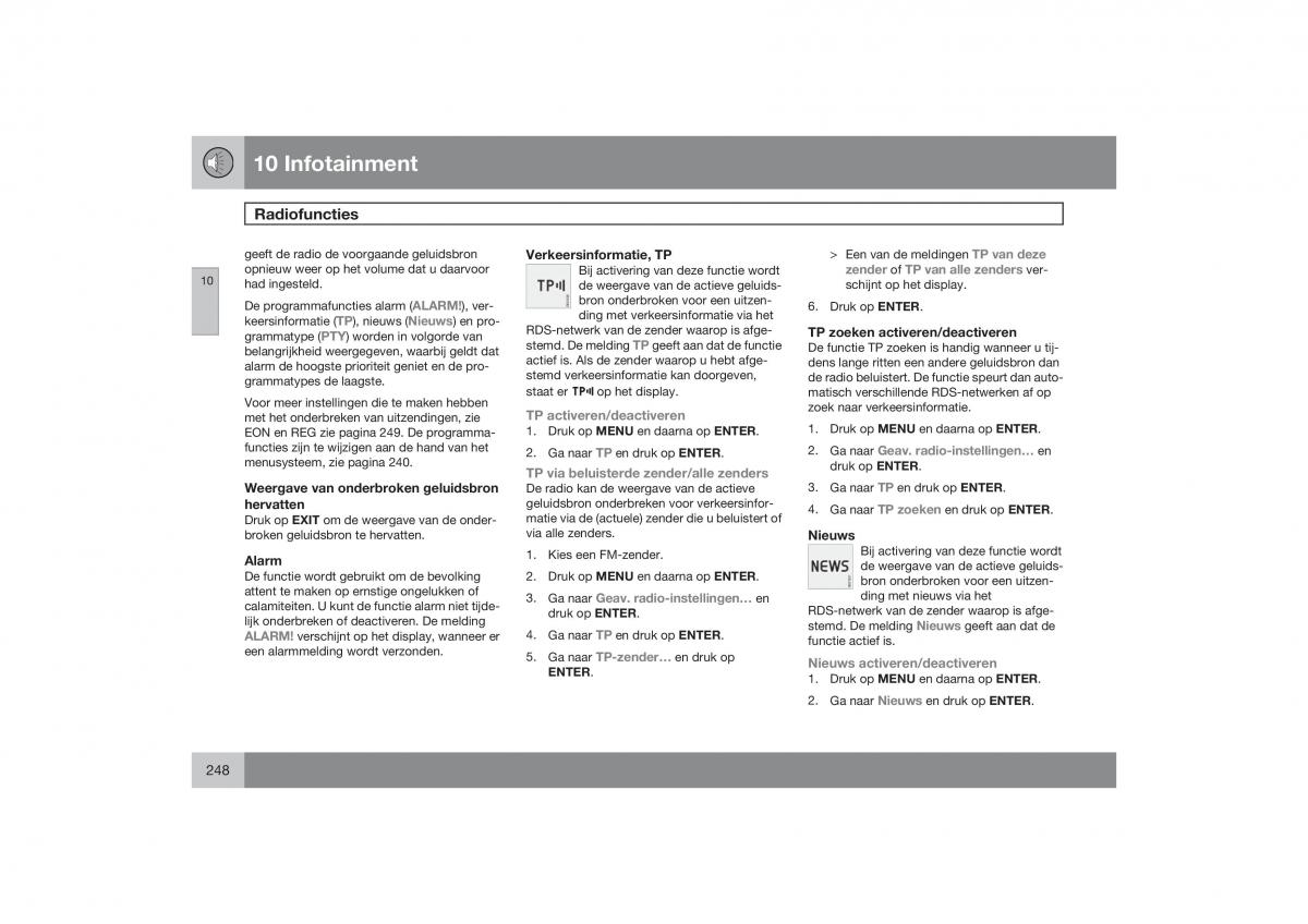 Volvo S40 II 2 handleiding / page 249