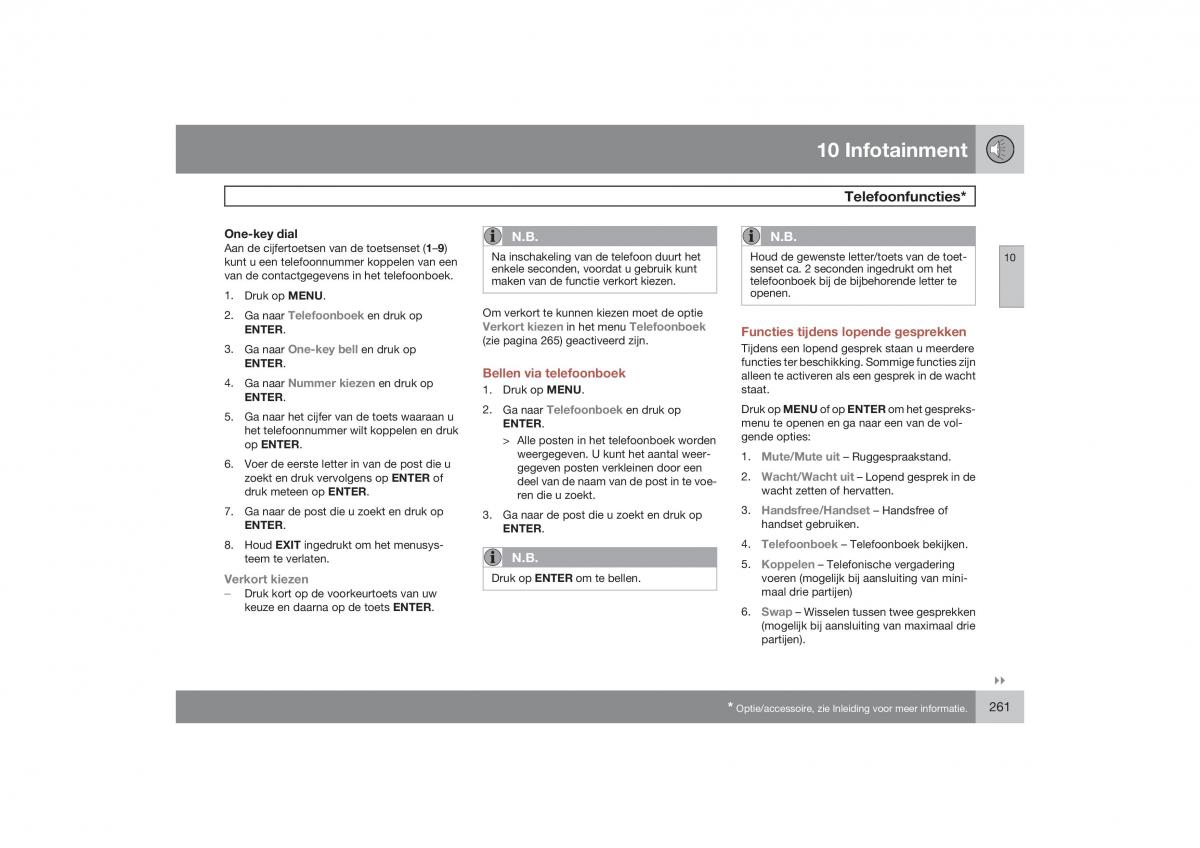 Volvo S40 II 2 handleiding / page 262