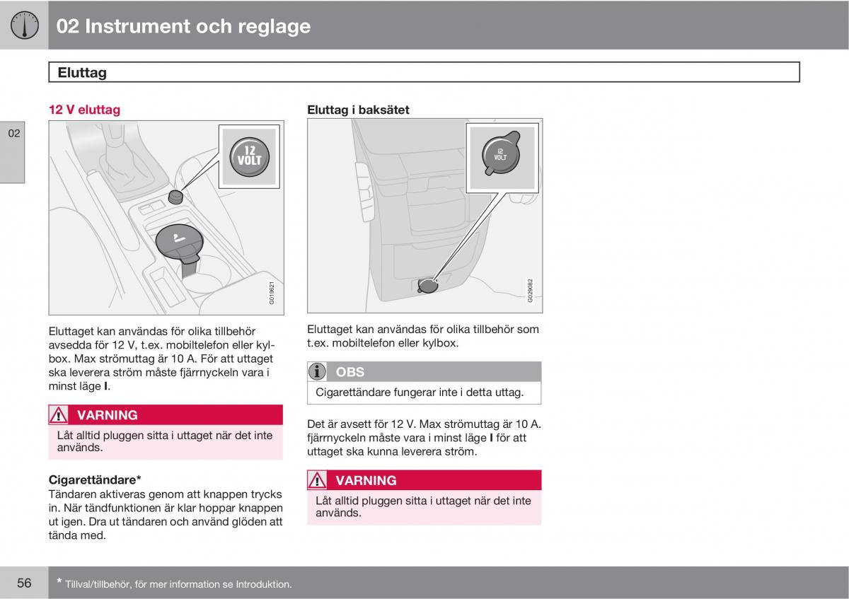 Volvo S40 II 2 instruktionsbok / page 56